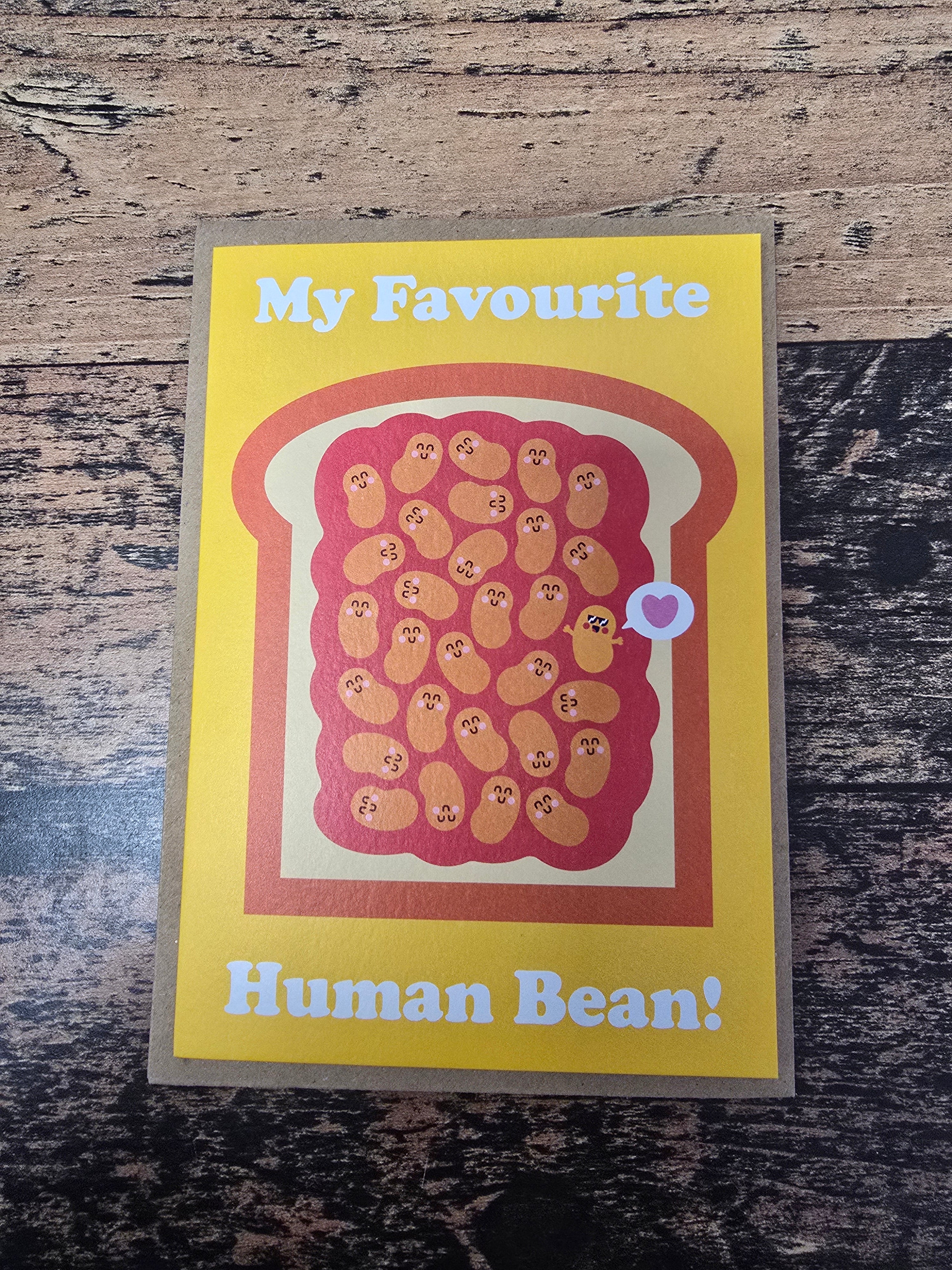 'Human Bean' Valentines Card